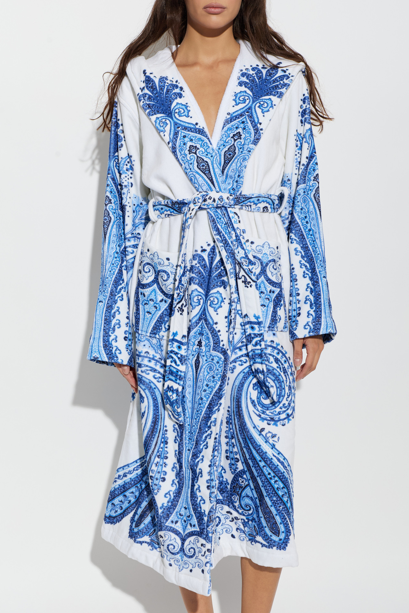 Blue Bathrobe with hood Etro Home - Vitkac France